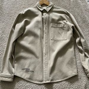 Zara Light Beige Button Up Shirt